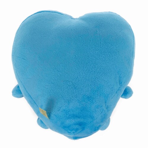 Holiday Home 9.5 Inch Blue Heart Plush Perspective: back