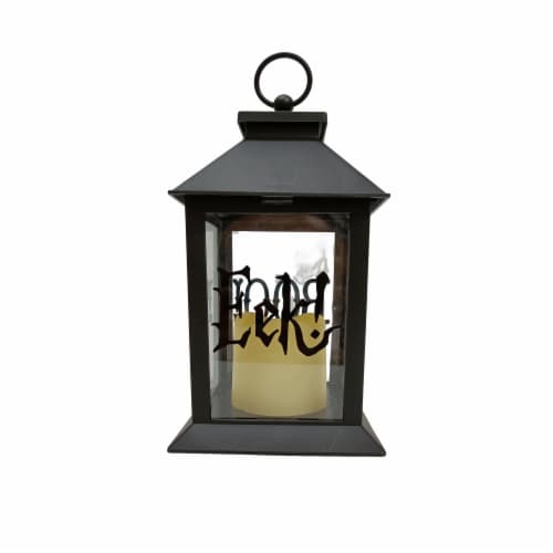 Holiday Home LED Candle Boo/Eek Lantern Perspective: back