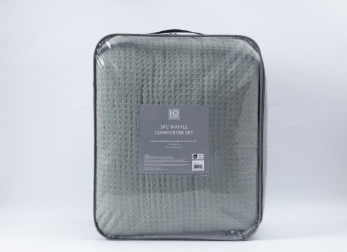HD Designs® Waffle Comfoter - Green Perspective: back