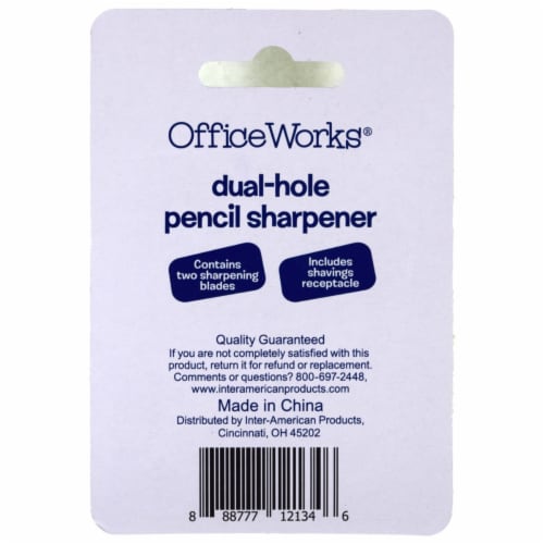 Office Works Dual Hole Pencil Sharpener Perspective: back