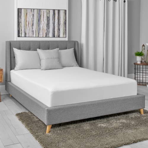 Everyday Living® Vinyl Antimicrobial Fitted Mattress Protector Perspective: back