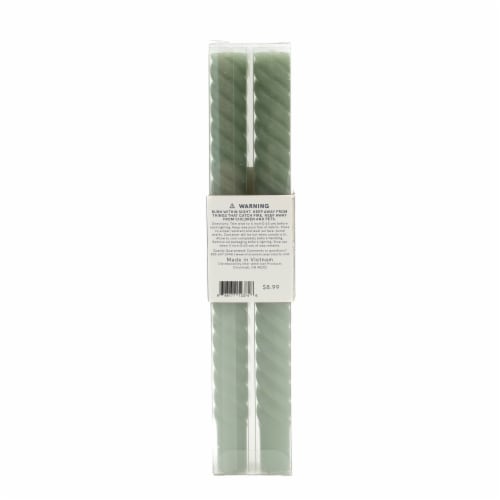 SDS for HD Designs Candle Taper Twist Loden Frost - Green Perspective: back