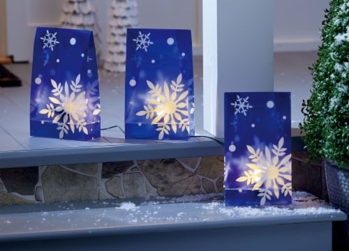Holiday Home® LED Snowflake Luminary Lights Perspective: back