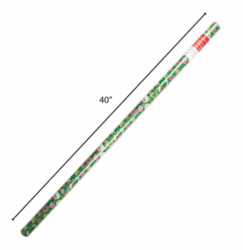Holiday Home 40 Inch Holiday Treats Gift Wrap Roll Perspective: back