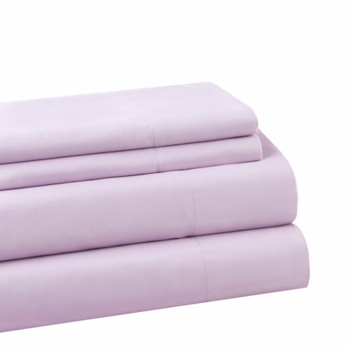 Everyday Living® Microfiber Sheet Set - Purple Perspective: back