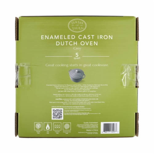 Dash of That® Dutch Oven - Grey Perspective: back