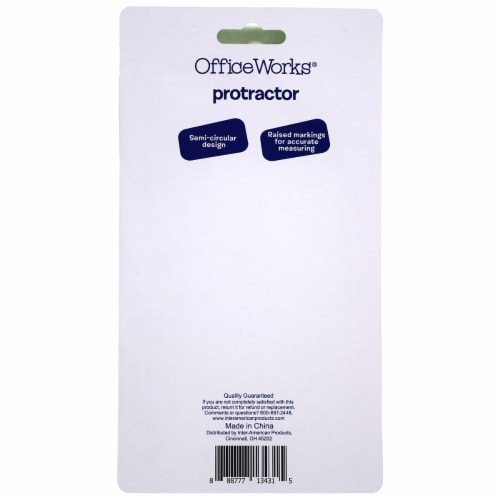 Office Works Protractor/Ruler Perspective: back