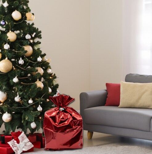 Holiday Home® Prismatic Jumbo Gift Bag - Red Perspective: back