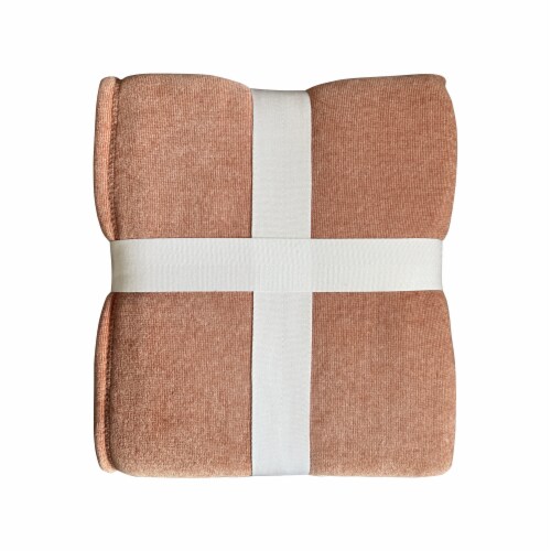 HD Chenille Sherpa Blanket King - Pink Perspective: back