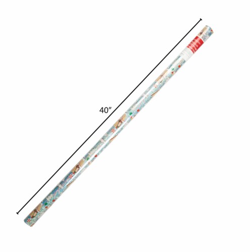 Holiday Home 40 Inch Gingerbread Delight Gift Wrap Perspective: back
