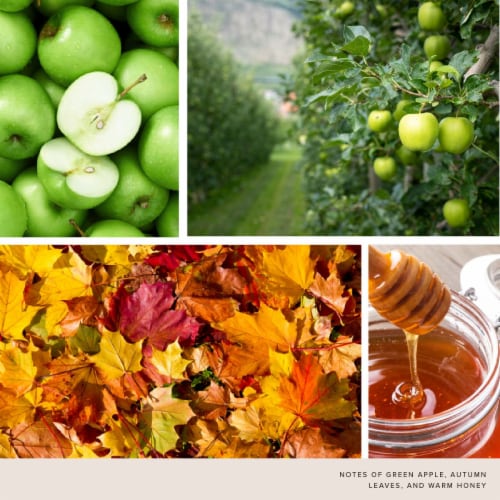 Holiday Home Glass Candle Apple Orchard Perspective: back