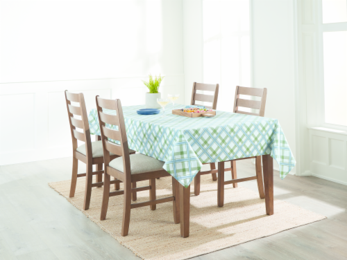 Sewing Down South for HD Designs Plaid Tablecloth - Blue and Green Perspective: back