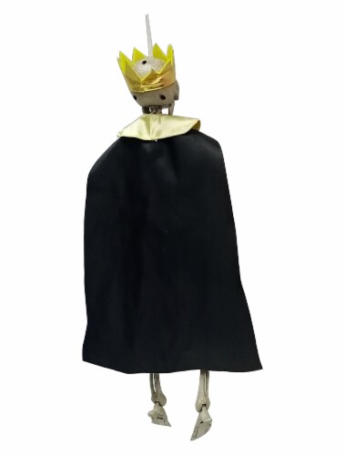 Holiday Home 16" Hanging Dressed King Skeleton Halloween Decor Perspective: back