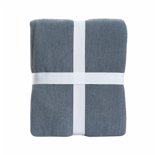 HD Designs® Chenille Sherpa Throw - Blue Perspective: back