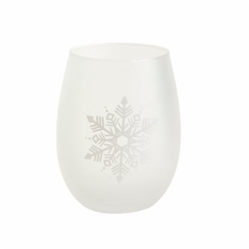 Holiday Home Wine Hostess Set - Frosted Snowflake Perspective: back