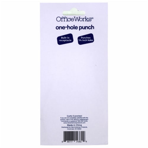 Office Works One Hole Punch Perspective: back