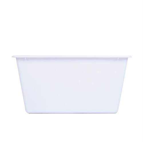 Office Works Plastic Book Bin - White Perspective: back
