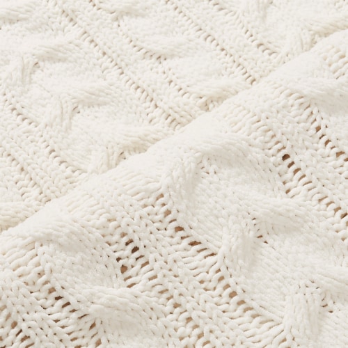 Sewing Down South Chunky Chenile Throw - Green Perspective: back