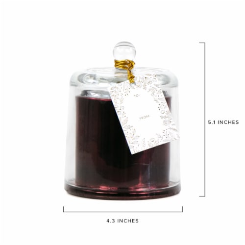Holiday Home Christmas Cloche Candle - Red Perspective: back