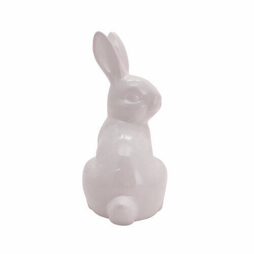 Holiday Home® Easter Ceramic Bunny Decoration - White Perspective: back