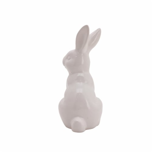 Holiday Home® Easter 8in Ceramic Bunny Decoration - White Perspective: back
