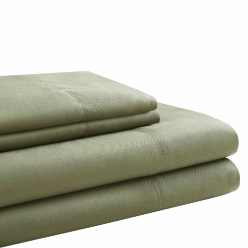 Everyday Living Microfiber Sheet Set  - Green Perspective: back