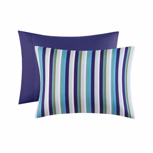 Everyday Living Full / Queen Reversable Duvet Set - Multi Stripe Perspective: back