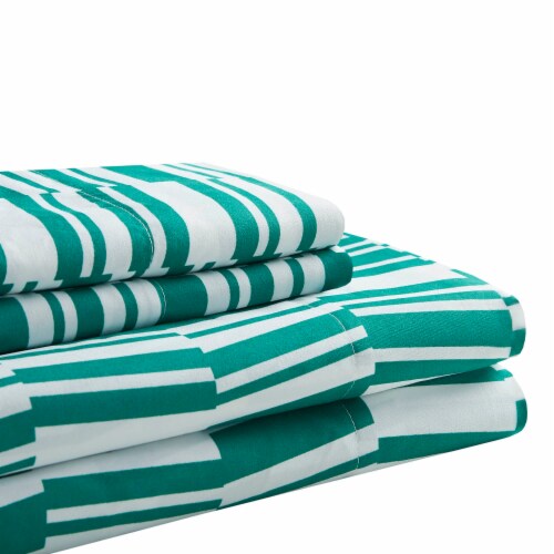 Everyday Living Microfiber Sheet Set  - Cute Stripe Perspective: back