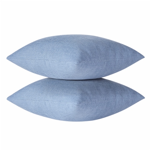 Everyday Living Textured Woven Decorative Pillow - 2 Pack Light Blue Perspective: back