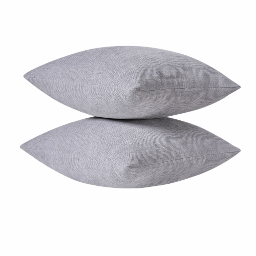 Everyday Living Textured Woven Decorative Pillow - 2 Pack Dark Gray Perspective: back