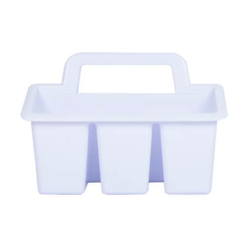 Office Works 4 Compartment Caddy - White Perspective: back