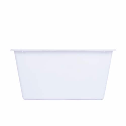 Office Works Plastic Book Bin - White Perspective: back
