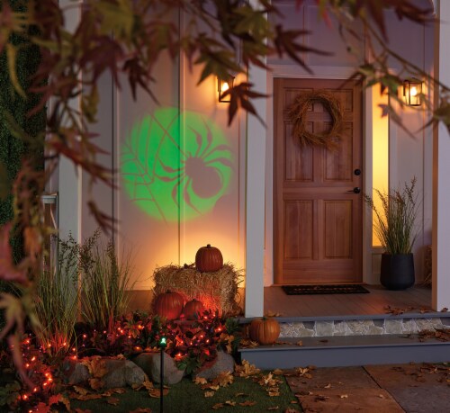 Holiday Home LED Spider Projector Stake - Green Perspective: back
