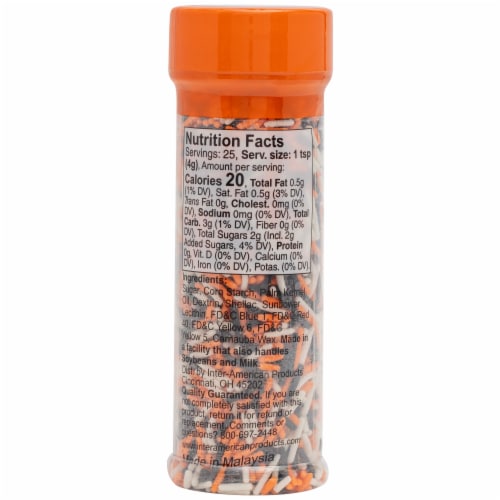 Holiday Home® Halloween Jimmies Sprinkles - Orange Black & White Perspective: back