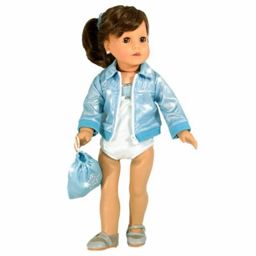 Sophia's Gymnastics Outfit Set for 18'' Dolls, Aqua Perspective: back