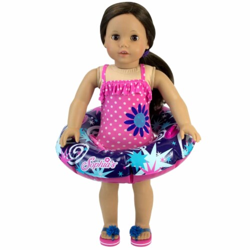 Sophia's Doll Clothes Bathing Suit & Inner Tube Set Perspective: back