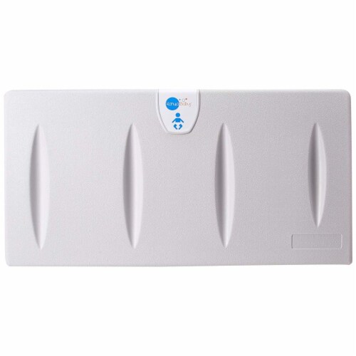 Karma Baby Wall Mounted Baby Changing Table Fold-Down Diaper Changing Station - White Perspective: back