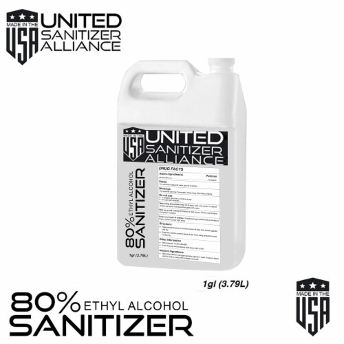 United Sanitizer Multipurpose Bulk Liquid Based Hand Sanitizer - 1 Gallon Perspective: back