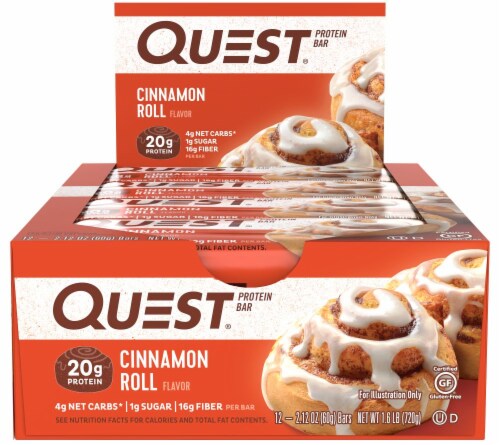 Quest® Cinnamon Roll Protein Bars Perspective: back