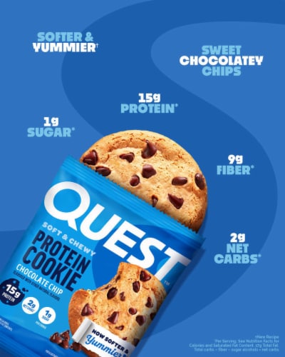 Quest® Soft & Chewie Chocolate Chip Protein Cookie Perspective: back