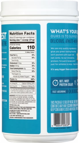 Quest® Vanilla Milkshake Protein Powder Perspective: back