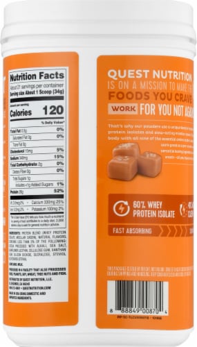 Quest® Salted Caramel Protein Powder Perspective: back