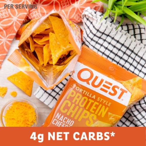 Quest® Nacho Cheese Flavored Protein Tortilla Chips Perspective: back