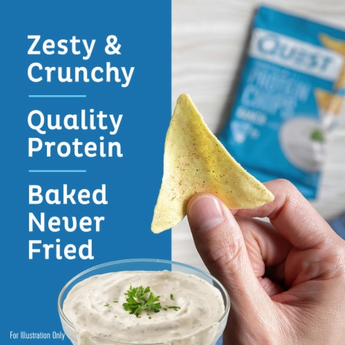 Quest® Ranch Flavored Protein Tortilla Chips Perspective: back
