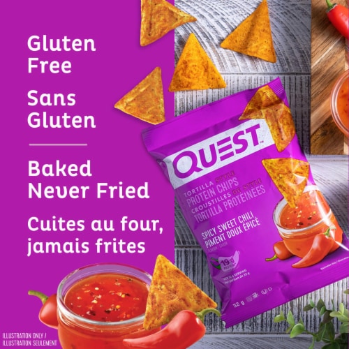 Quest® Spicy Sweet Chili Tortilla Protein Chips Multipack Perspective: back