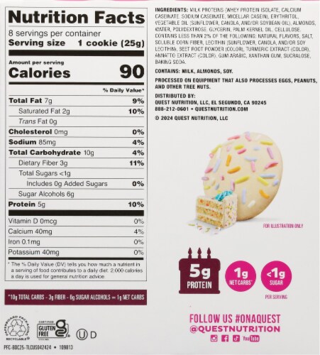 Quest™ Birthday Cake Frosted Protein Cookies Perspective: back