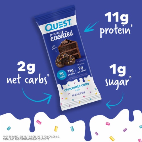 Quest® Chocolate Cake Frosted Protein Cookies Perspective: back