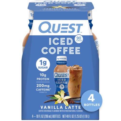 Quest Vanilla Latte Protein Iced Coffee Perspective: back