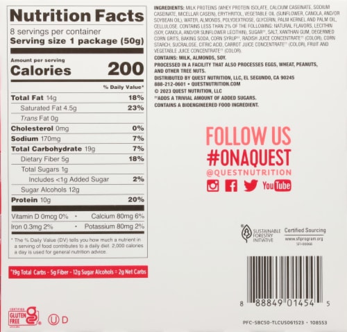 Quest™ Frosted Cookie Strawberry Cake Twin Pack Perspective: back