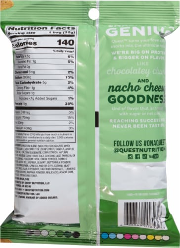 Quest™ Salsa Verde Protein Tortilla Chips Perspective: back